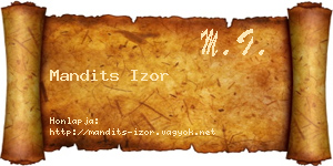 Mandits Izor névjegykártya